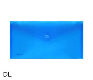 Obal spisový s klopou a drukem  DL LUMA, modrý