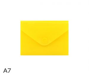 Obal spisový s klopou a drukem  A7 neon LUMA, žlutý