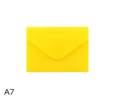 Obal spisový s klopou a drukem  A7 neon LUMA, žlutý