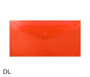 Obal spisový s klopou a drukem  DL LUMA, červený