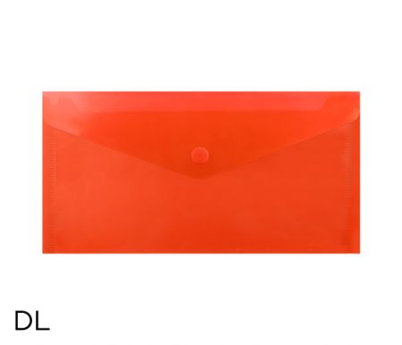 Obal spisový s klopou a drukem  DL LUMA, červený