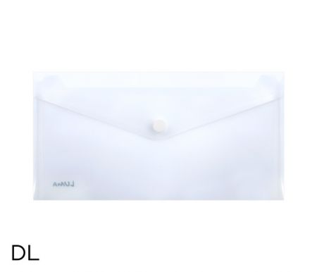 Obal spisový s klopou a drukem  DL LUMA, transparentní