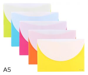 Obal spisový s klopou a drukem double A5 s kapsou RIO DELI E38978 mix