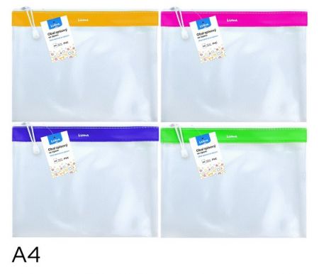 Obal spisový se zipem síťovaný A4, PVC LUMA mix