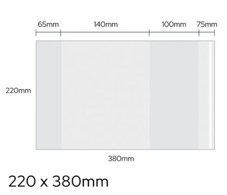Obal univerzální 90mic, 220 x 380mm LUMA
