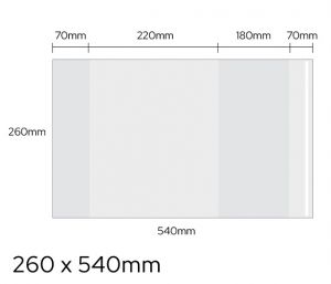 Obal univerzální 90mic, 260 x 540mm LUMA
