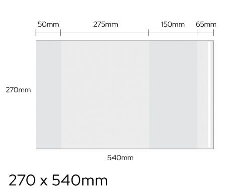 Obal univerzální 90mic, 270 x 540mm LUMA