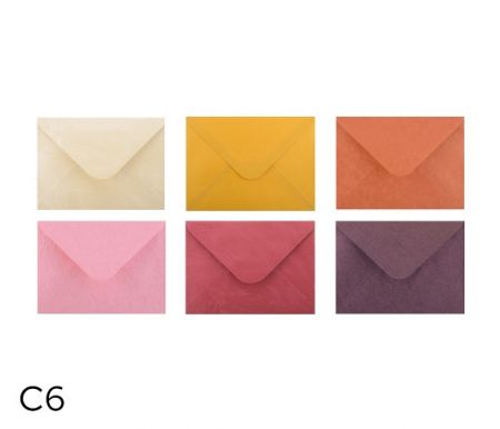 Obálka dopisní  barevná C6 metal s ražbou, 162 x 114 mm mix