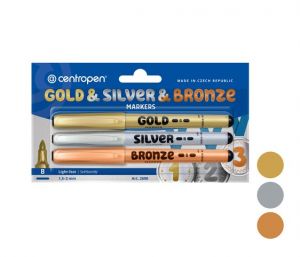 Popisovač CENTROPEN 2690/3 sada stříbrný+ zlatý + bronzový