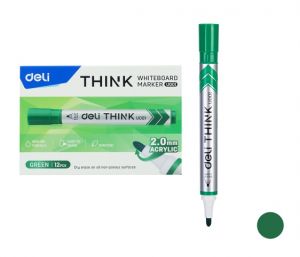 Popisovač DELI EU00150 zelený kulatý stíratelný (8559)