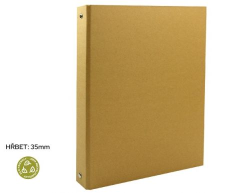 Pořadač A4 4 kroužkový ECO LUMA kraft
