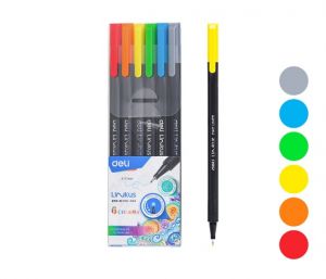 Popisovač DELI liner 6 barev LINKUS EQ900-06