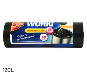 Pytel do koše 120l, 10ks Supersilný, černý