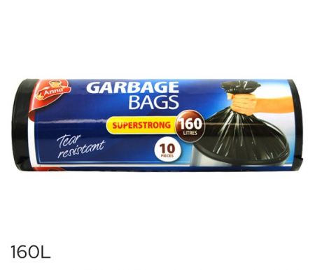 Pytel do koše 160l, 10ks Supersilný, černý