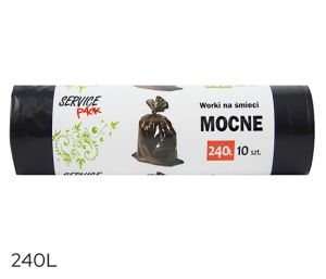 Pytel do koše 240l, 10ks Supersilný, černý