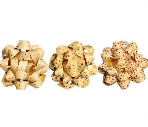 Rozeta 11cm kraft hvězdy LUMA mix