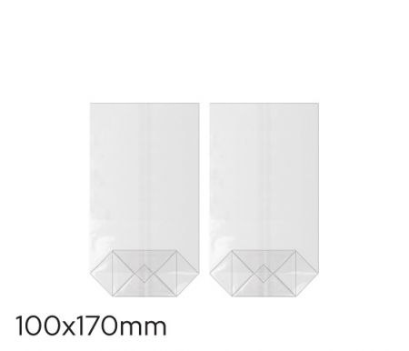 Sáček celofán 100 x 170mm, křížové dno LUMA