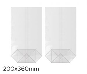 Sáček celofán 200 x 360mm, křížové dno LUMA