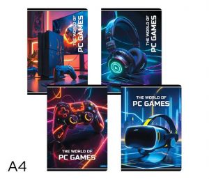 Sešit A4 linka 52l PC Games mix