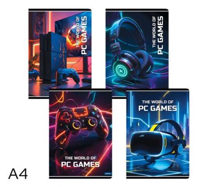 Sešit A4 linka 52l PC Games mix