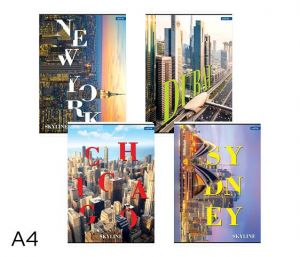 Sešit A4 linka 52l Skyline mix