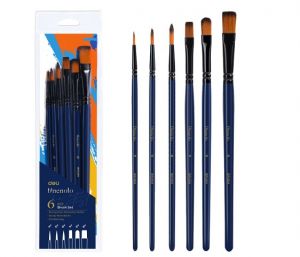 Štětce  kulaté + ploché sada 6ks FINENOLO DELI EC277