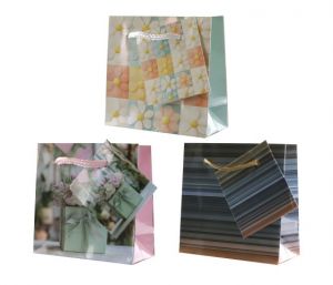 Taška dárková  9 x 9,5 x 4cm mix