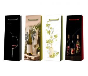 Taška dárková 13 x 36 x 8,5cm LAHEV VÍNO mix