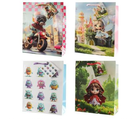 Taška dárková 18 x 23 x 10cm dětský mix