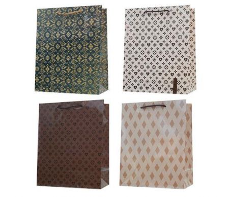 Taška dárková 26,5 x 32,5 x 13,5cm ORNAMENT mix