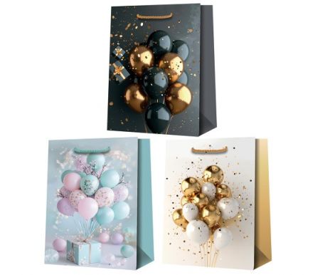 Taška dárková 33 x 45,5 x 20cm BALÓNKY mix