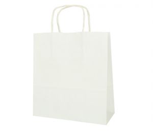 Taška dárková papírová 36 x 41 x 12cm BÍLÁ