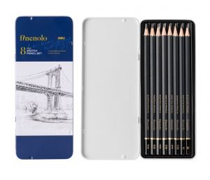 Tužka technická lakovaná 8ks FINENOLO DELI EC26