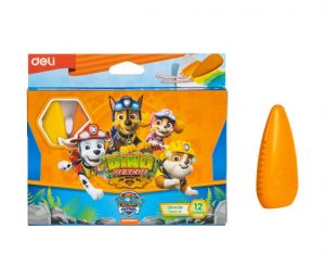 Voskovky DELI 12 barev TLAPKOVÁ PATROLA EC202-12 mix