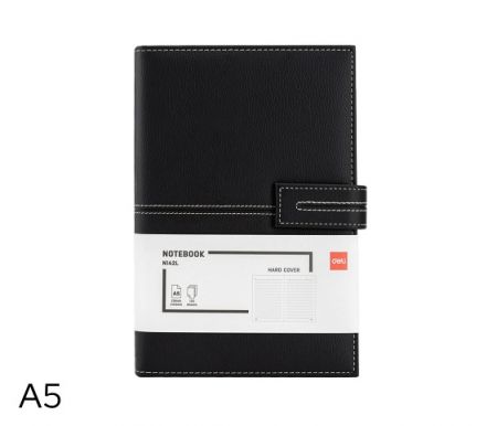 Zápisník A5 linka 120l DELI EN142L černý