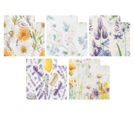 Balicí papír role 2m x 70cm, KVĚTY mix