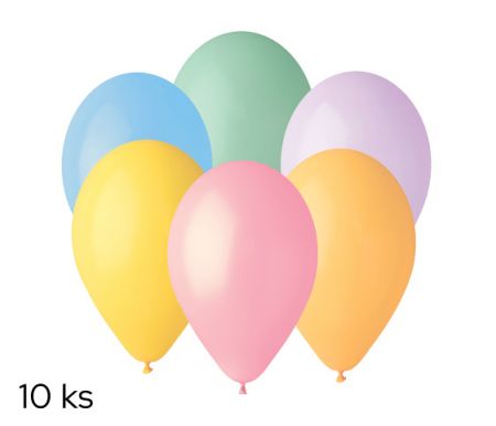 Balónky  10ks PASTEL mix