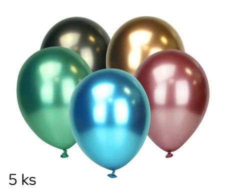 Balónky  5ks CHROM mix