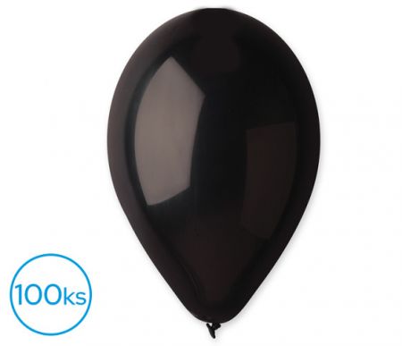 Balónky 100ks OBYČ.  černé