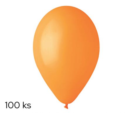 Balónky 100ks OBYČ.  oranžové