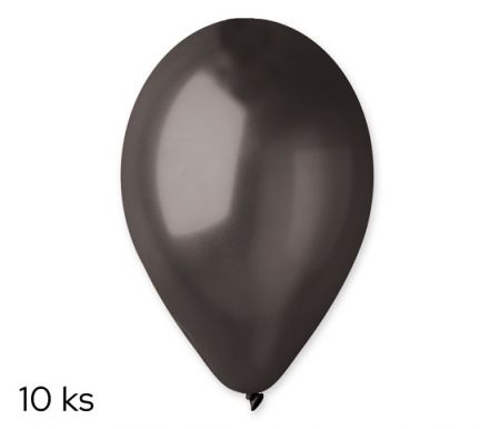 Balónky 10ks METAL černé