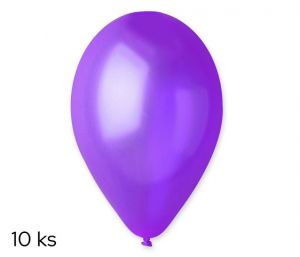 Balónky 10ks METAL fialové