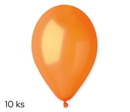 Balónky 10ks METAL oranžové