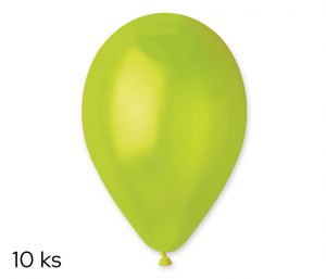 Balónky 10ks METAL zelené