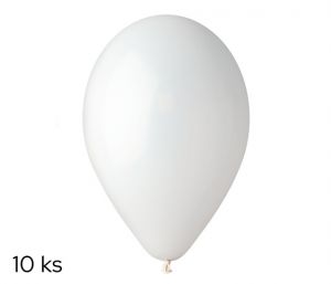 Balónky 10ks OBYČ. bílé