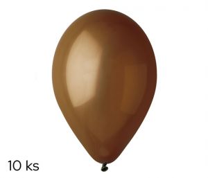Balónky 10ks OBYČ. hnědé