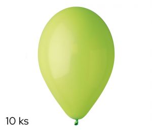 Balónky 10ks OBYČ. zelené světle