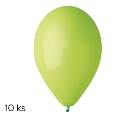 Balónky 10ks OBYČ. zelené světle
