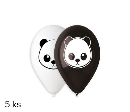 Balónky s potiskem 5ks OBYČ. Panda