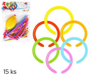 Balónky tvarovací 15ks mix + pumpička